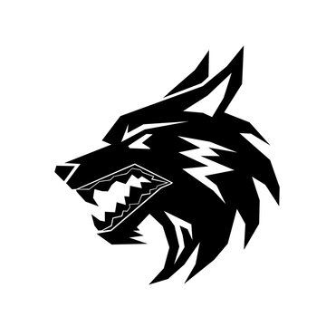 illustration vector of a wolf head logo icon