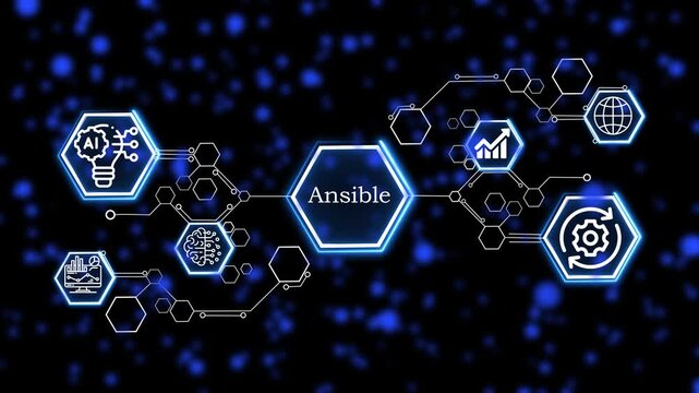 Ansible AI-Driven Project Analytics, Hexagon Digital Nodes, Smart Workflow Automation and Business Intelligence  Next-Gen Agile Workflow, AI-Powered Team Collaboration, Smart Task Tracking 4k video 