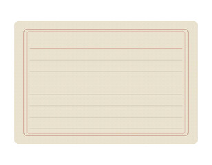 Naklejka na ściany i meble Vintage Lined Index Card Vector Blank Vintage Paper Memo Template