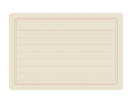 Vintage Lined Index Card Vector Blank Vintage Paper Memo Template