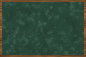 Green chalkboard blackboard texture with wooden frame, back to school © Kavishka