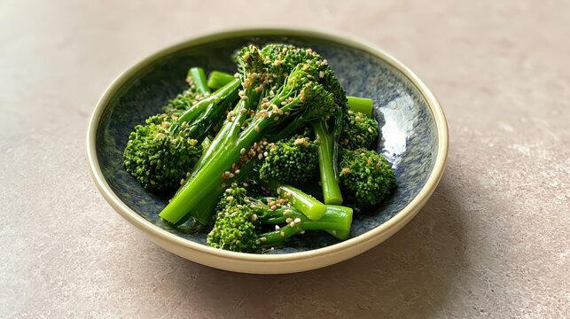 Japanese broccolini gomaae