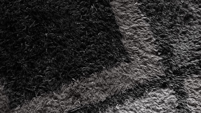 Textured Plush Black and Grey Fabric Background Texture for Design