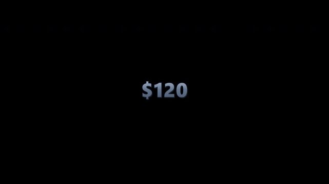 Showcase instant discounts with this smooth 5-second 2D vector price drop animation. An original retail price is swiftly slashed with a red strikethrough line, seamlessly transitioning into a discount