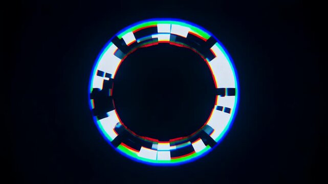 歪んだ破片に砕けては元に戻る光のリング
