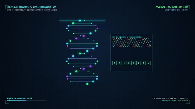 Digital DNA Sequencing Interface HUD