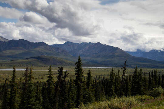 Mountains on the Glenn Highway in Alaska