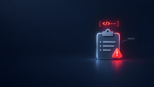 Copy-Paste Command Trap - Malicious Clipboard Risk Concept