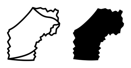Map outlines of Europe and Germany set, continent and country shapes © Mamun