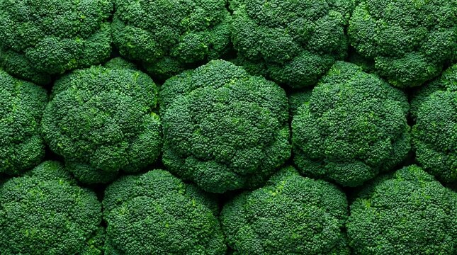 Fresh Raw Broccoli Florets Texture Pattern