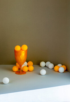 Yellow and white balloons on a colored background