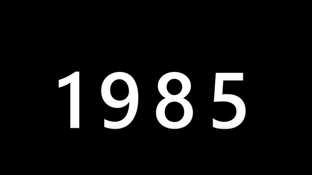 Abstract motion 4K Happy New Year 2000. Analog counter counting up from 1950 to 2000 years animation on black background. Perfect for holiday graphics. 1950 to Happy New Year 2000.