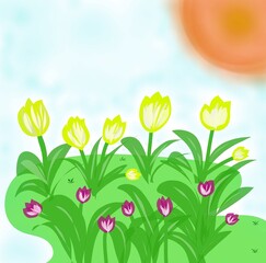 spring background with flowers © novitriani