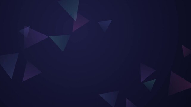 Floating prism shards drifting and rotating on dark background, seamless loop