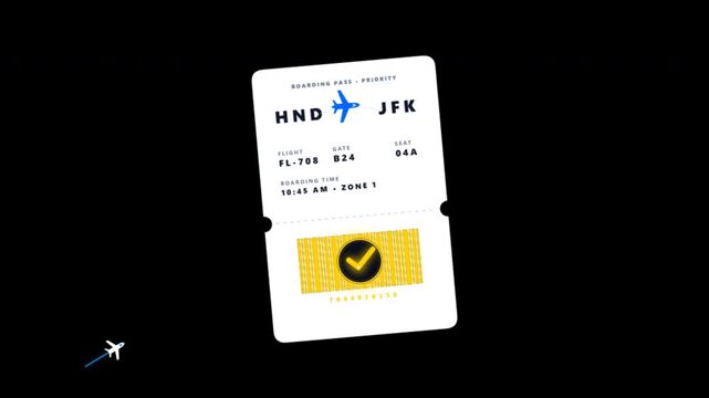 Passenger plane icon design on flight boarding pass cards