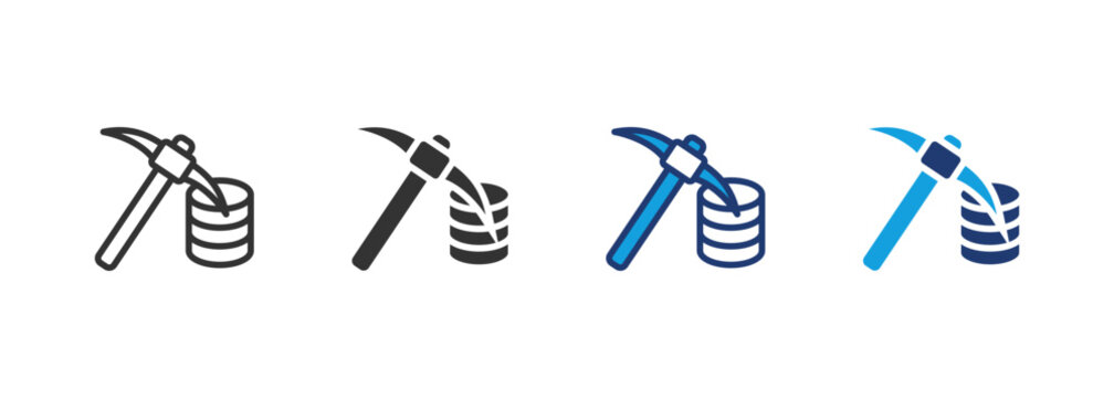 Data Mining Icon Set Multiple Style Collection