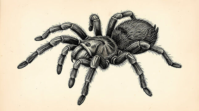 spider on white background