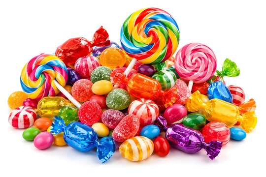 Colorful Pile of Assorted Sweet Candies