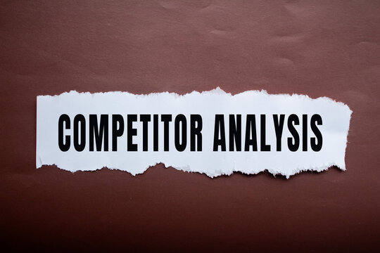 Competitor analysis text concept photo