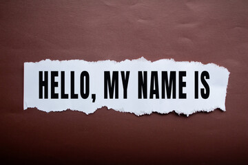 Hello, my name is text concept photo © Emre Akkoyun
