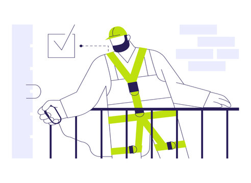 Safety belt abstract concept vector illustration.