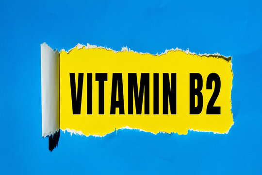 Vitamin B2 text concept photo