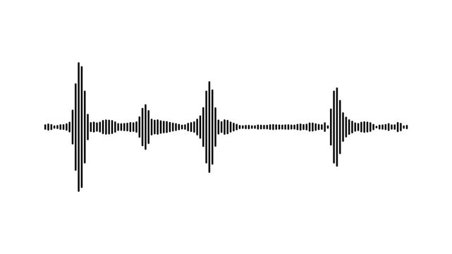 White background minimalist audio spectrum visualizer sound wave equalizer bars for music video overlay
