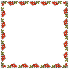 Christmas berry frame isolated on transparent background © Vector & PNG Studio