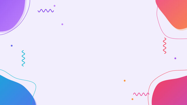 Video channel banner background with violet and pink gradient liquid blobs in the corners and light copy space