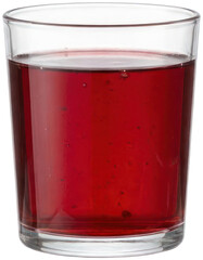 Red fruit juice in transparent glass © Ika