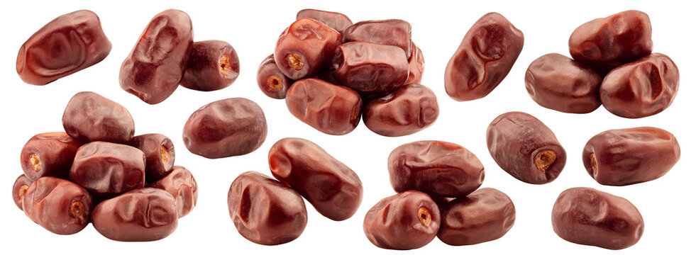 Dates isolated on white background, clipping path, full depth of field