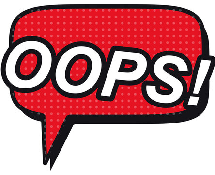 Cartoon oops expression sticker isolated PNG with transparent background