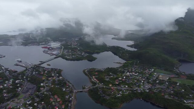 Floya Mountain in Svolvaer, Lofoten Islands, Norway