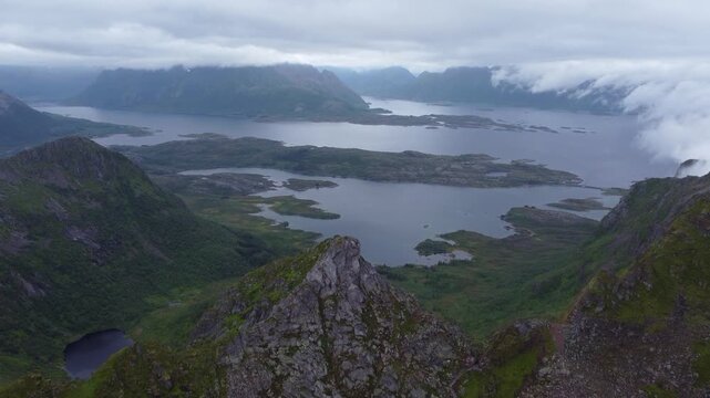 Floya Mountain in Svolvaer, Lofoten Islands, Norway
