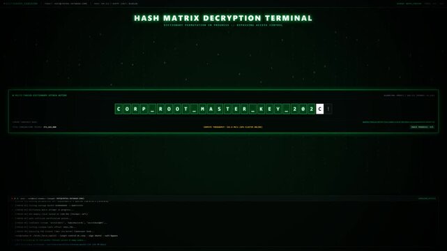 Cyber Security Terminal Decrypting Password to Root Access