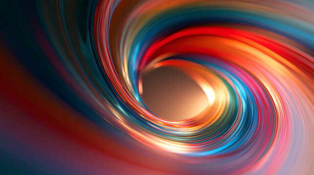 Abstract Swirling Vortex with Colorful Dynamic Motion