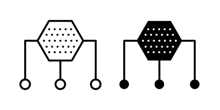 Content management icon flat outline in black