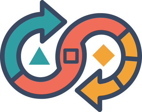 Workflow Loop Icon for Process Continuity