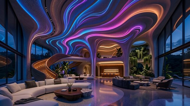 Futuristic luxury interior