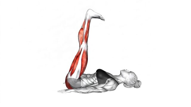 Lying Legs Extension Toes Flexion &ndash; Defines Thighs & Improves Flexibility