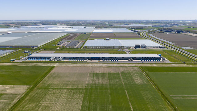 Aerial view of hyperscale data center infrastructure