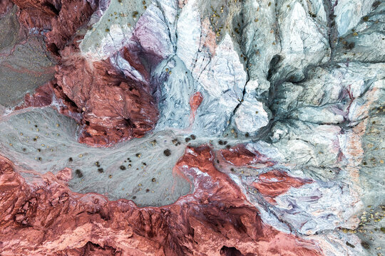 Colorful mineral formations in the Atacama Desert, Chile