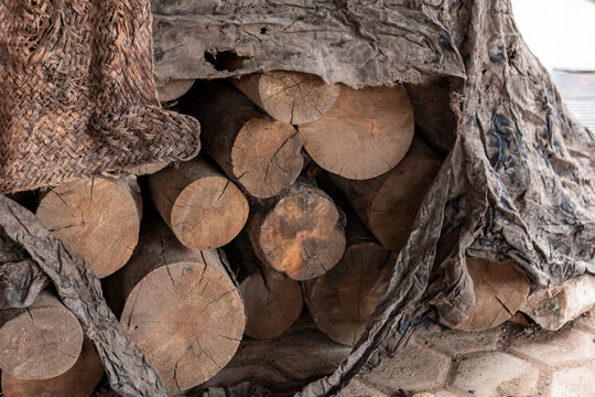 Traditional mezcal firewood for artisanal agave production