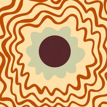 Abstract organic pattern with earthy tone and central circle