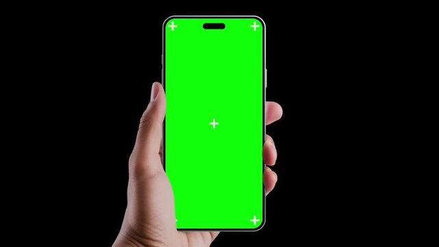 Hand Gesture Touching Bottom Center Screen App Static Alpha