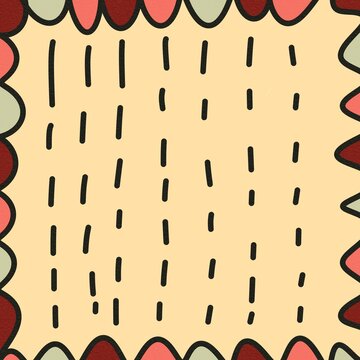Abstract organic pattern with earthy tone and black dash marks