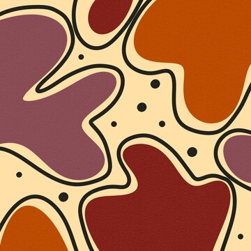 Abstract organic pattern with earthy tones and fluid shapes