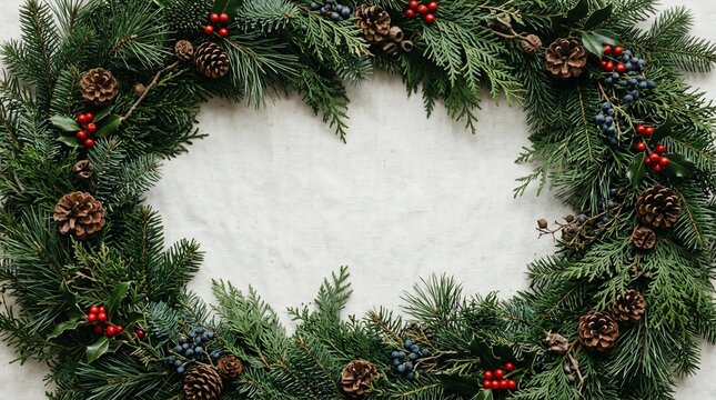 Evergreen Christmas wreath