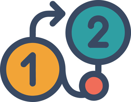 Workflow Step Icon for Process Sequence