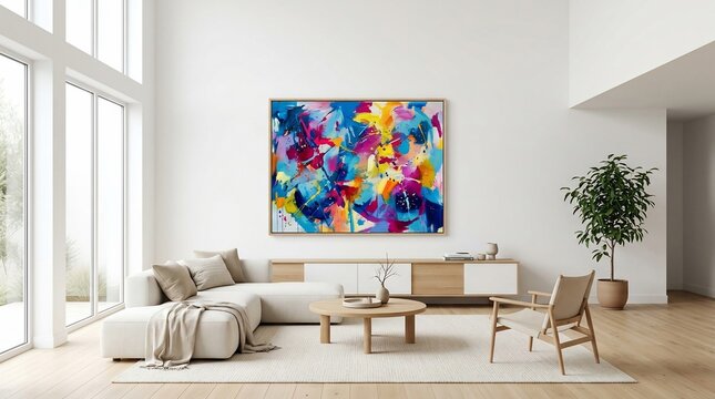 Abstract painting interior